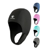 2mm Neoprene Diving Hat Unisex Professional Non-slip Swimming Cap Winter Cold-proof Wetsuit Head Cover Helmet for Snorkeling 1