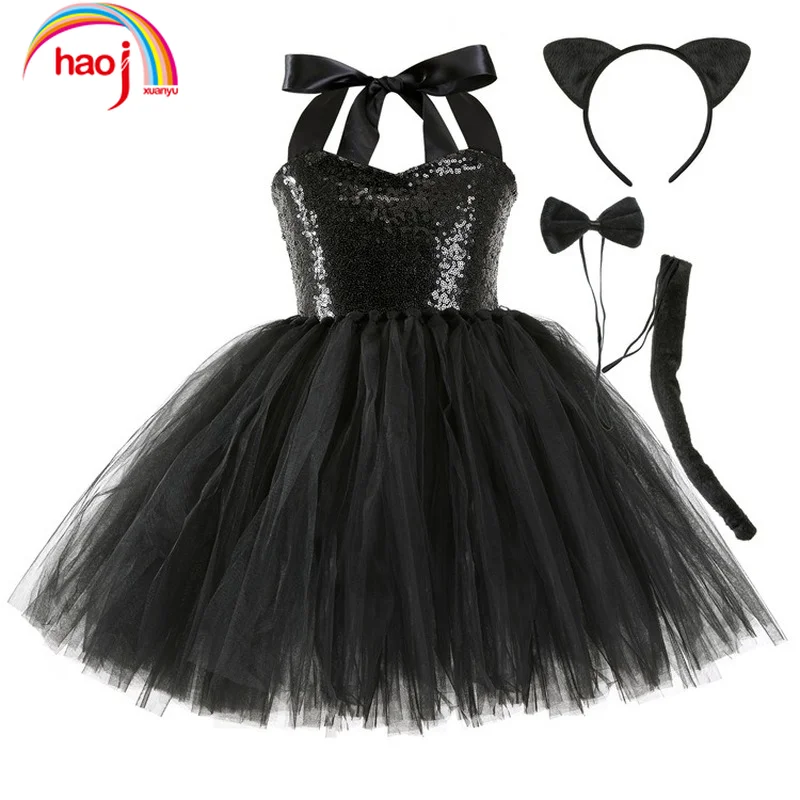 Cat Halloween Costumes Kids Children Cat Halloween Costume Dress Kids Girl Party Aliexpress