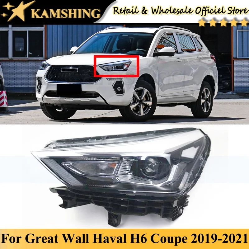 

CAPQX Front bumper head light lamp For Great Wall Haval H6 Coupe 2019 2020 2021 head lamp light headlamp