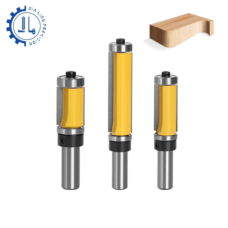 Straight 12mm Shark Router Bit with Bearing Set Woodworking Wood Hand