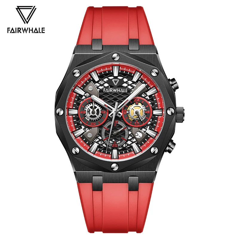 

Hip Hop Casual Men's Quartz Wristwatch Auto Date Waterproof Chronograph Watch Round Silicone Fashion Clock Regalos Para Hombre