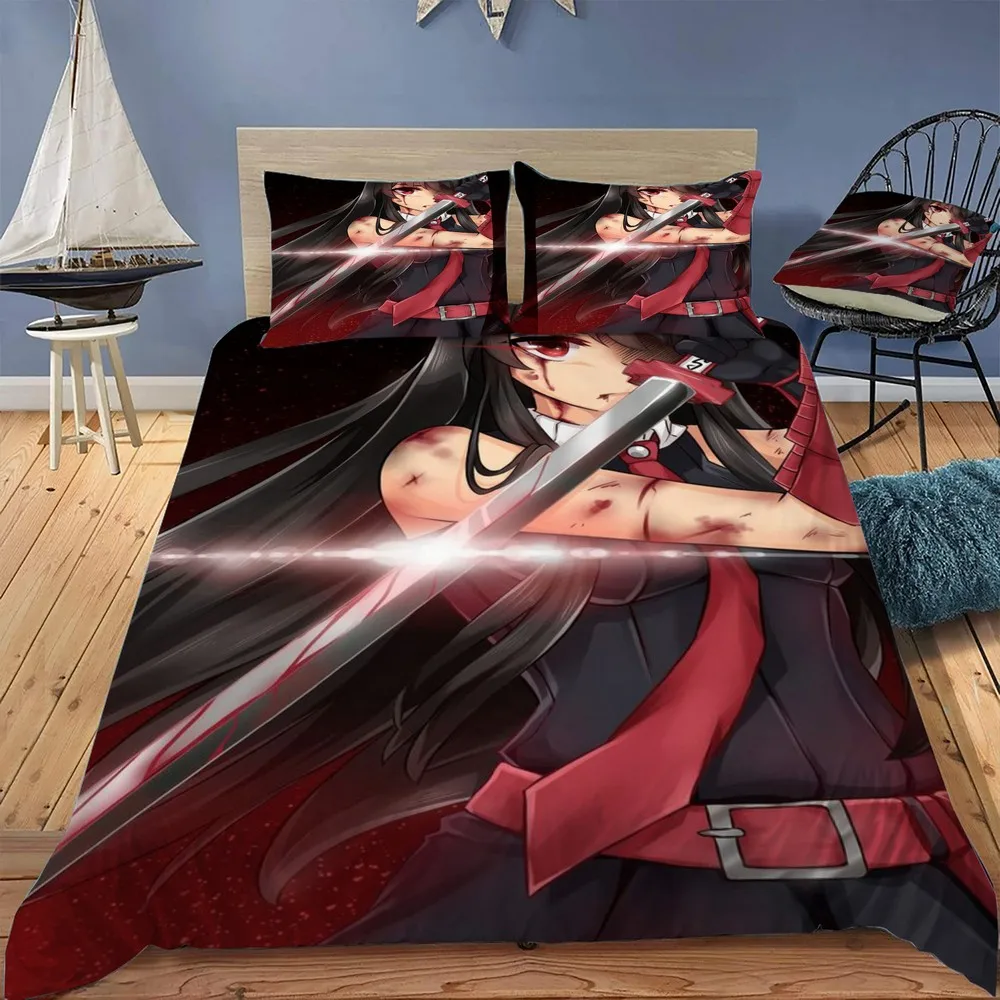 

Akame Ga Kill Bedding Set Soft Duvet Cover Comfoter Bedding Quilt Cover with Pillowcase Queen King Size Dropshipping
