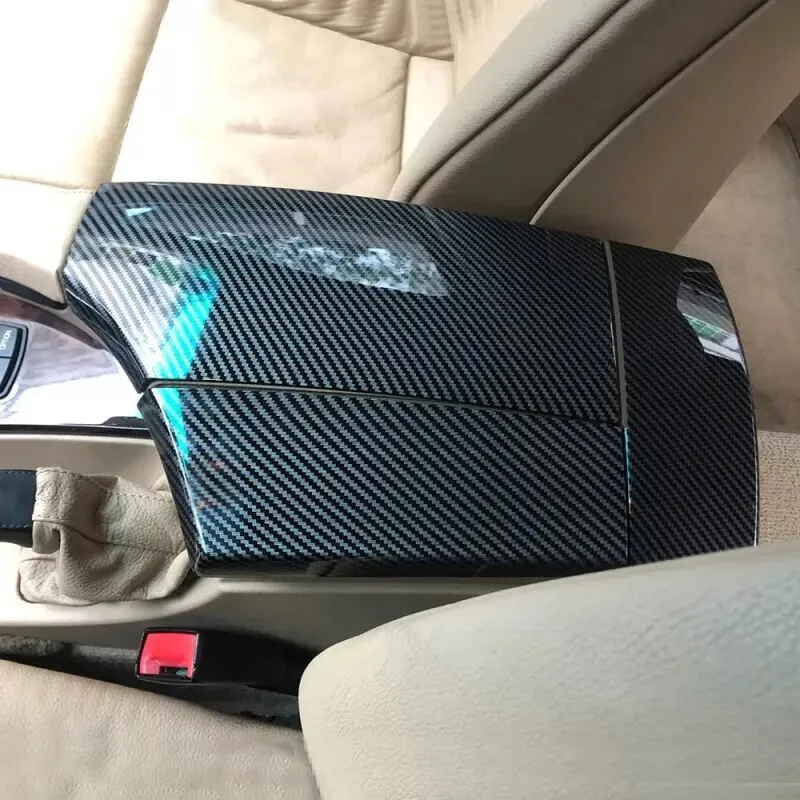 BMW 5 시리즈 E60 카본 파이버 센터 콘솔 암레스트 수납함 커버 3개 (BMW 5 시리즈 E60 04-10년식)