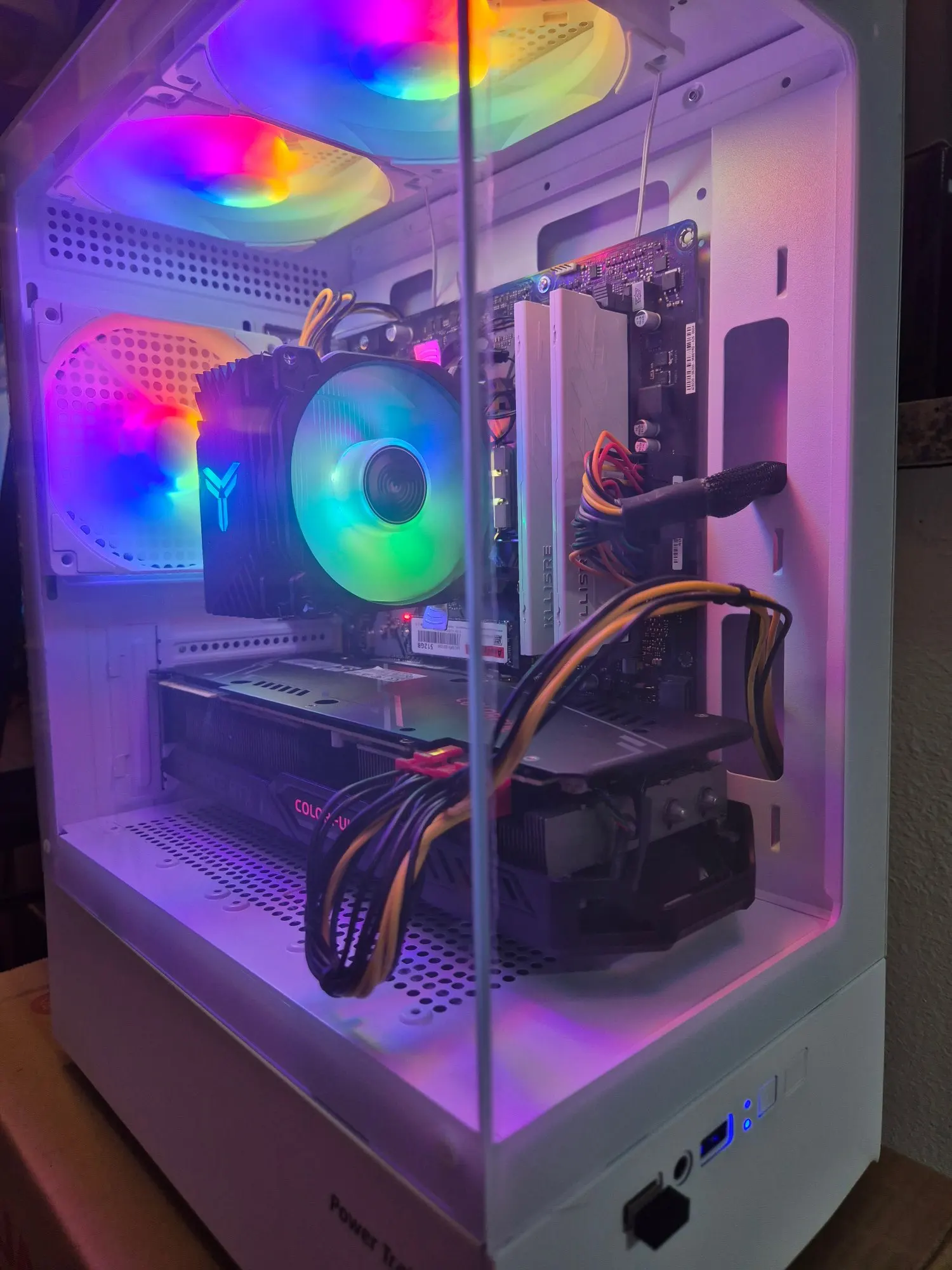 Manmu Fetival Pormotion 120mm Computer Fan Rainbow RGB/ High Cooling Performance Gaming PC Fan photo review