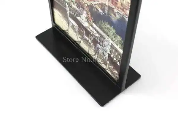 1PCS Metall A4 doppelseitige Tisch Werbung Poster Display-ständer Schreibtisch Zeichen Kt Bord Zeichen Halter Menü display Foto Rahmen Rack – Detail 5