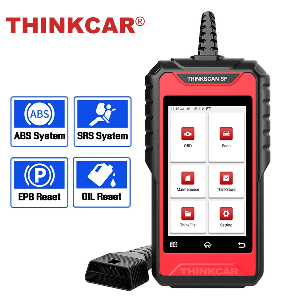 

Thinkcar SF100 OBD2 Scanner Engine ABS SRS Oil EPB Reset ODB 2 Scan Tool OBDII Code Reader Multi-language Car Diagnostic Tools