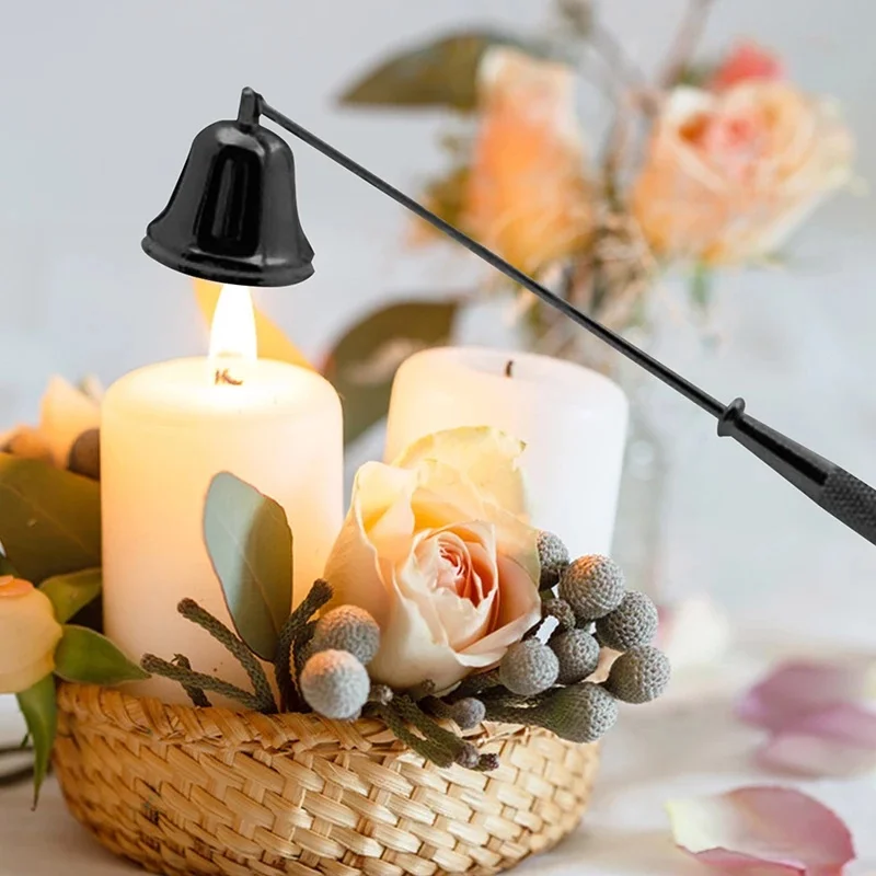 Candle Accessory Set: Stainless Steel Trimmer and Extinguisher