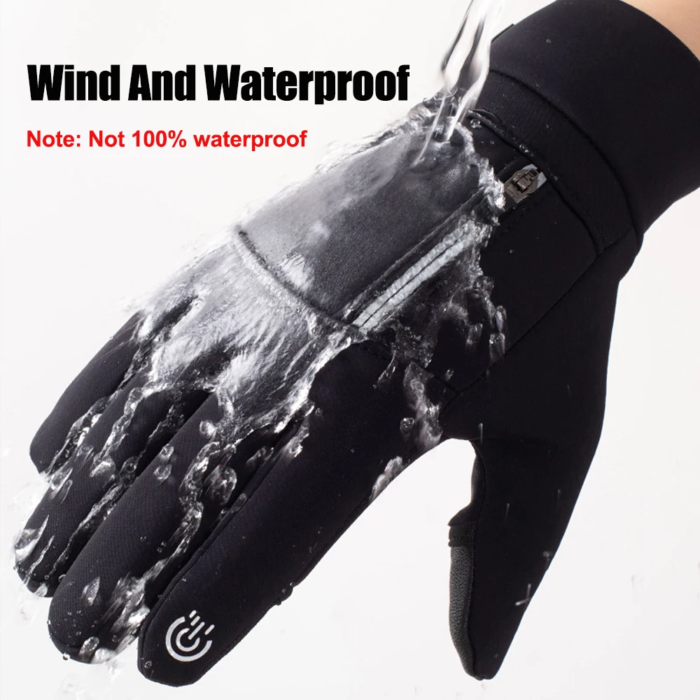 Winter Warm Touch Screen Gloves Outdoor Windproof Waterproof Cold-proof Gloves Men Driving Cycling Fishing Ski Gloves 4
