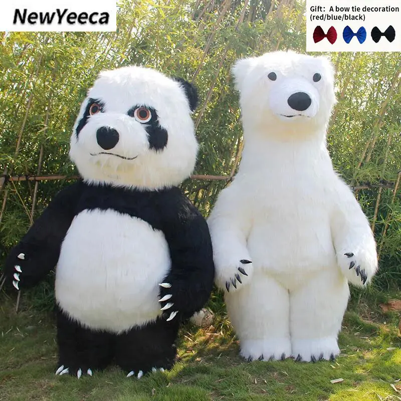 Giant Panda Inflatable Costume Street Funny Polar Bear Mascot Costume Party Cosplay Plush Doll