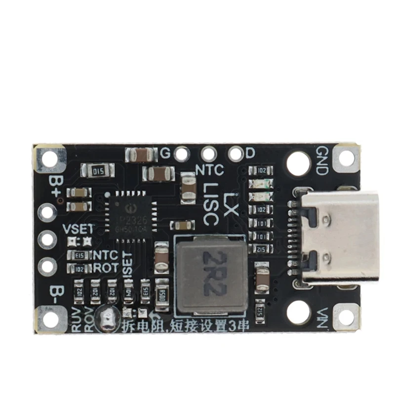 Module Boost Charge Batterie LiPo 2S 3S USB-C BMS 15W 8.4V 12.6V 1.5A