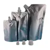 10 Pcs Plastic Bag Silvery Aluminum Foil Spouted Bags  Liquid Stand Up Spout Bag High Temperature Retort Bag For Jam Soup Yogurt 1
