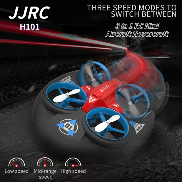 Official JJRC H101 2.4G Water Ground Air Mode RC Quadcopter Drone 3 In 1 Remote Control Outdoor Mini Aircraft Hovercraft Toys 1