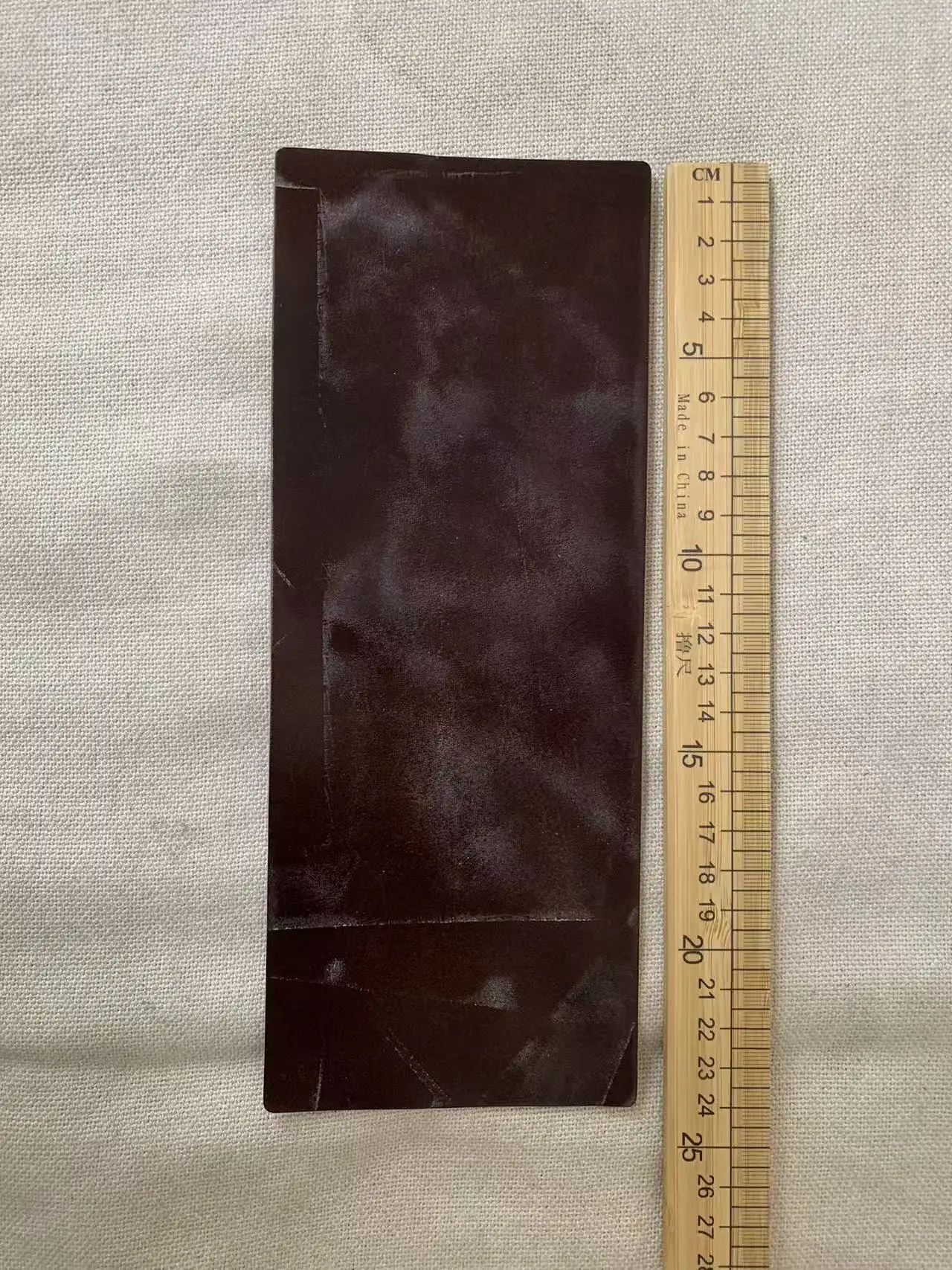 디펙트 9cm25cm, 천연 가죽 스크랩, 일본산 코르도반, 블랙 커피 색상