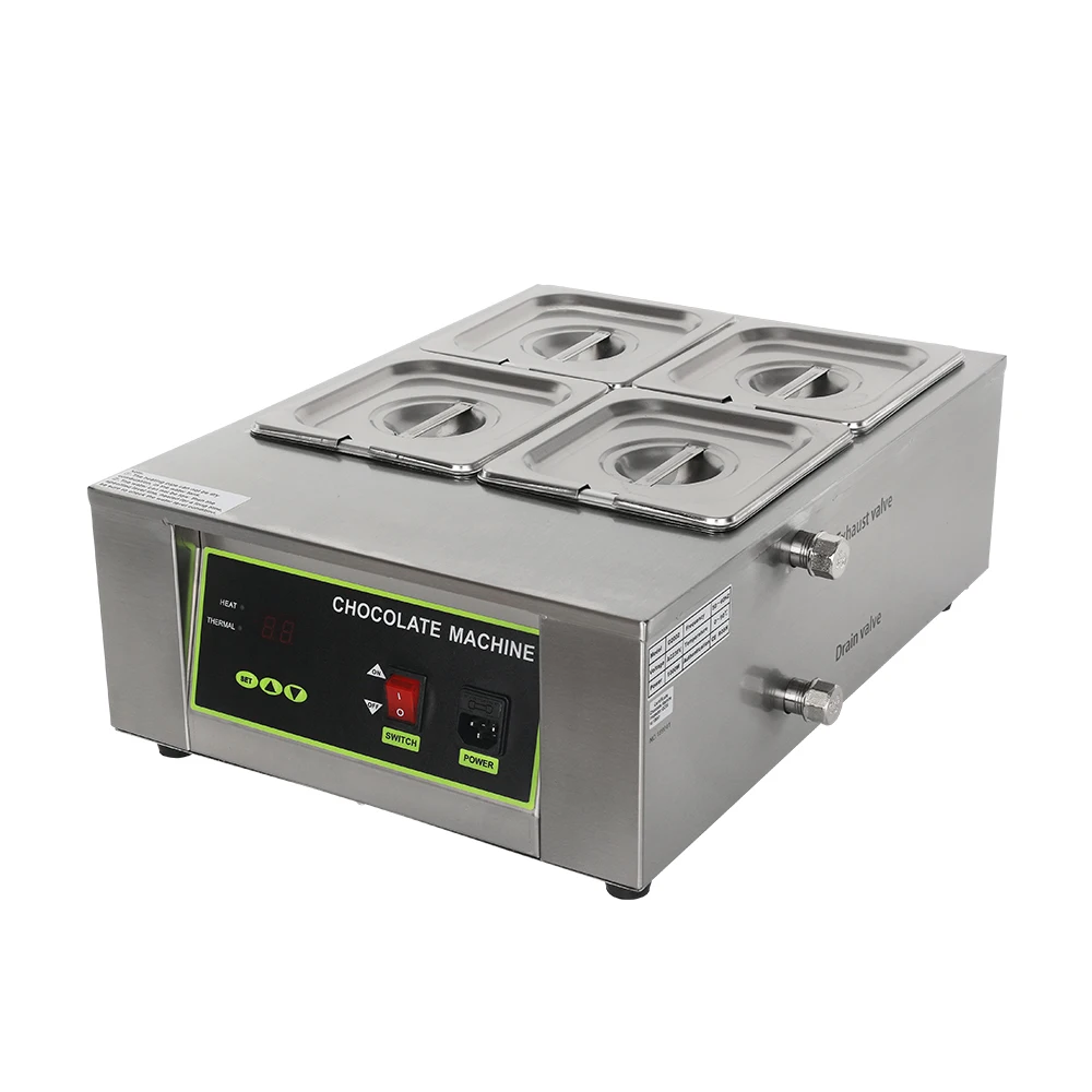 ITOP Commercial Chocolate Melting Machine Capacity 8kg/12kg Electric Chocolate Heating Pots 1/2/3/4/5/6 Pots 1000W 110V 220V 6