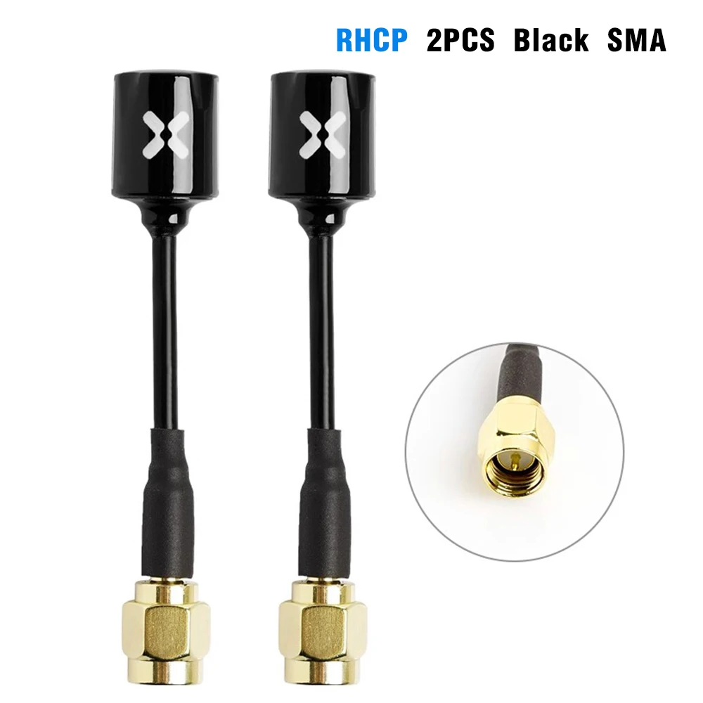 2PCS RHCP SMA Black