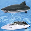 2.4G RC Shark Whale Toy Remote Controlled Boat Ship Submarine Robots Fish Electric Toys for Boys RC Crocodile Kids Gifts Toy 2