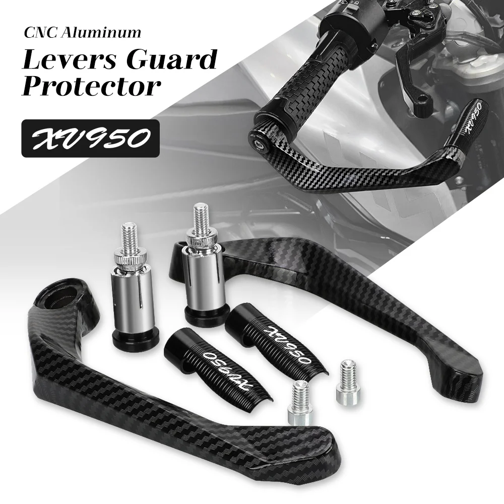 

FOR YAMAHA XV950 XVS 950 CNC Aluminum Motorcycle Levers Guard Brake Clutch Handlebar Grips End Protector