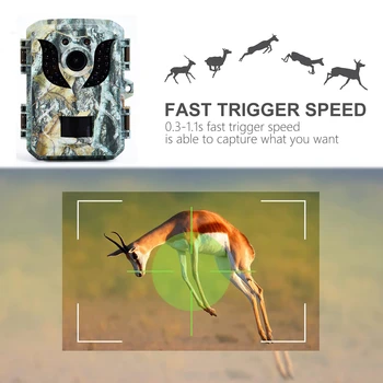 Mini Hunting Trail Camera 16MP 1080P HD Infrared Night Vision Waterproof Outdoor Motion Activated Wildlife Scouting Photo Traps 4