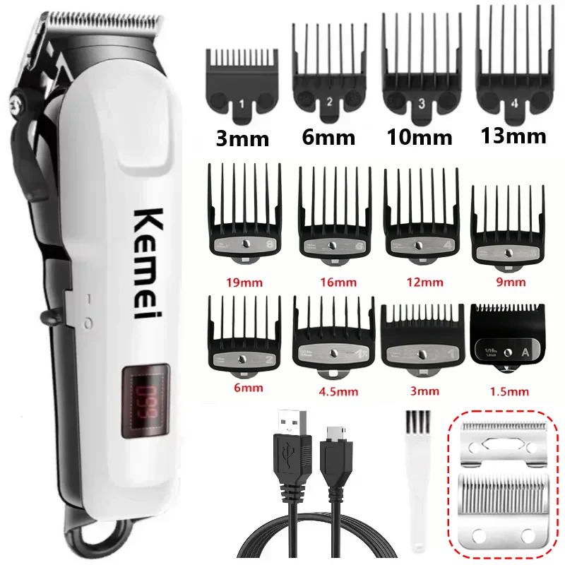 Kemei Haar Schneiden Maschine Elektrische Haar Clipper Cordless Trimmer Für Männer Rasieren Maschine Wiederaufladbare Haar Cut Barber KM-809A – Detail 2