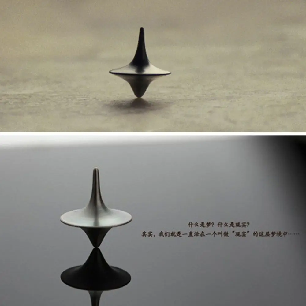 Spinning Top Toy Fun Great Gadgets Beauty 1PC with Kids Totem Zinc Print Movie Metal Stainless Children Between Silver Alloy