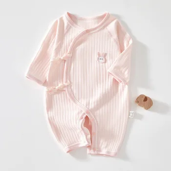 أربعة مواسم 0-6 أشهر ثوب فضفاض للأطفال جودة عالية الوليد بنات بنين 100% ملابس قطنية بأكمام طويلة ملابس الرضع