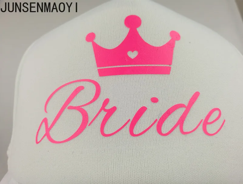 Personalized designer Team Bride and Bride Snapback Baseball Hats Print truckers Bachelorette Party Hat Women Adjustable Caps 4