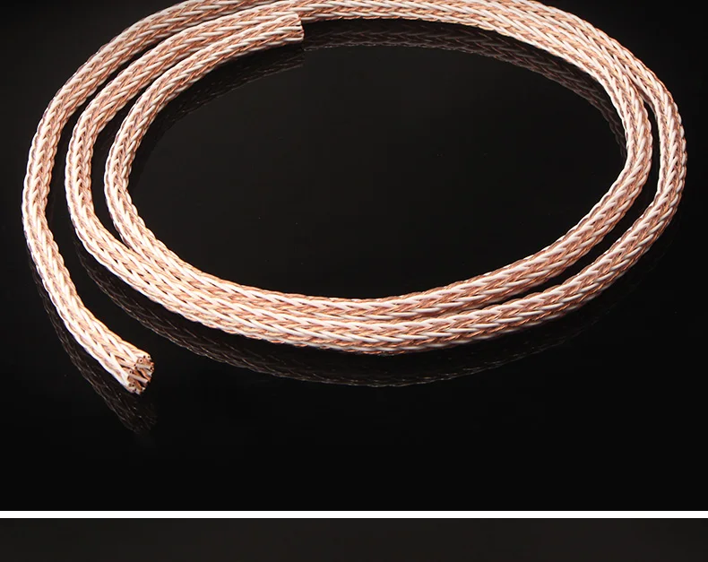 8TC/12TC OCC High Fidelity HiFi Audio Cable Connecting Power Amplifier Bulk Wire Speaker Wire 16/24 Strand Braid