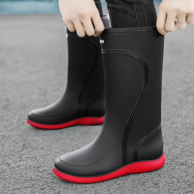 2023 jesienna gorąca wyprzedaż męskie gumki buty Chelsea średni obcas buty  męskie modne nowe buty zimowe gotycka śnieżna gumka męskie buty - AliExpress