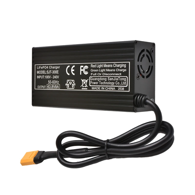 12S 43.8V 5A 8A 리튬인산철 배터리 충전기 (12S 36V 38.4V 리튬인산철 배터리 팩용) 저소음 냉각 팬 장착