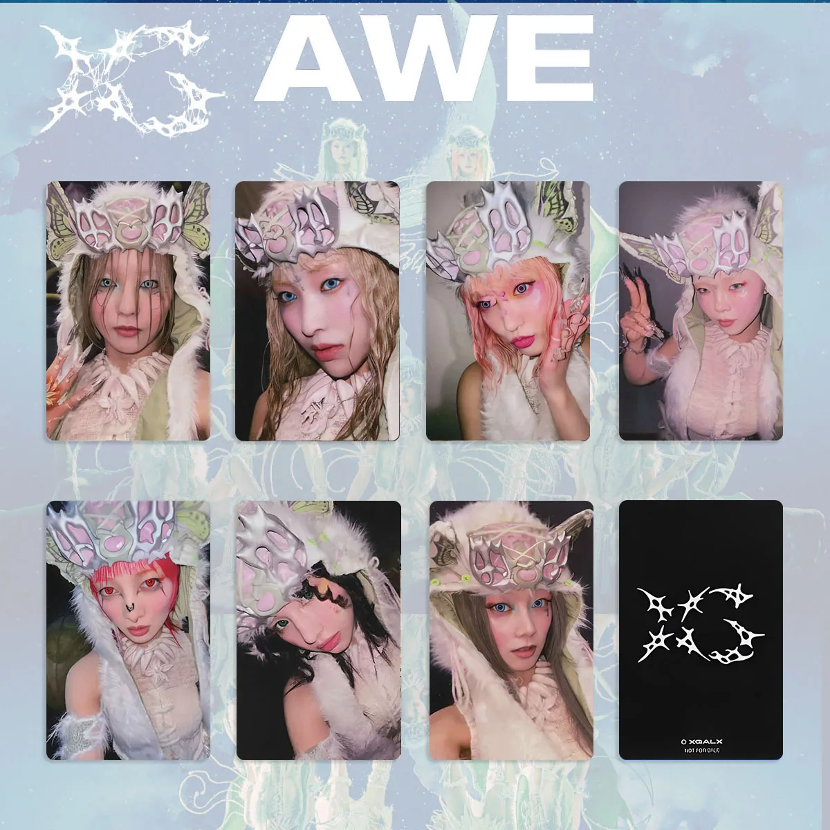 Kpop XG AWE Album Photocard Double Sides Printing Bright Film LOMO