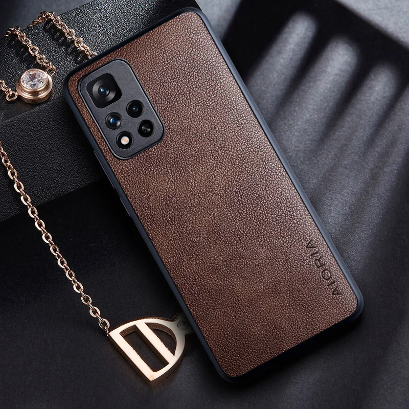 iphone waterproof bag Case for Xiaomi Redmi Note 11 Pro Plus 11S 11T 5G 11E Pro Retro business PU leather Skin design cover for redmi note 11 pro case iphone pouch Cases & Covers