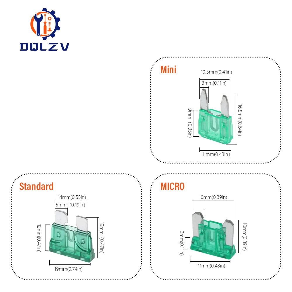Compact Fuse Holder PCB Board with 10A Car Blade Fuses