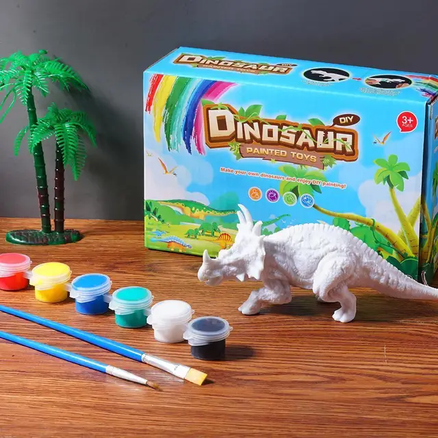 Paint Your Own Dinosaur Lamp Kit, DIY Dinosaur Toy Painting Kit