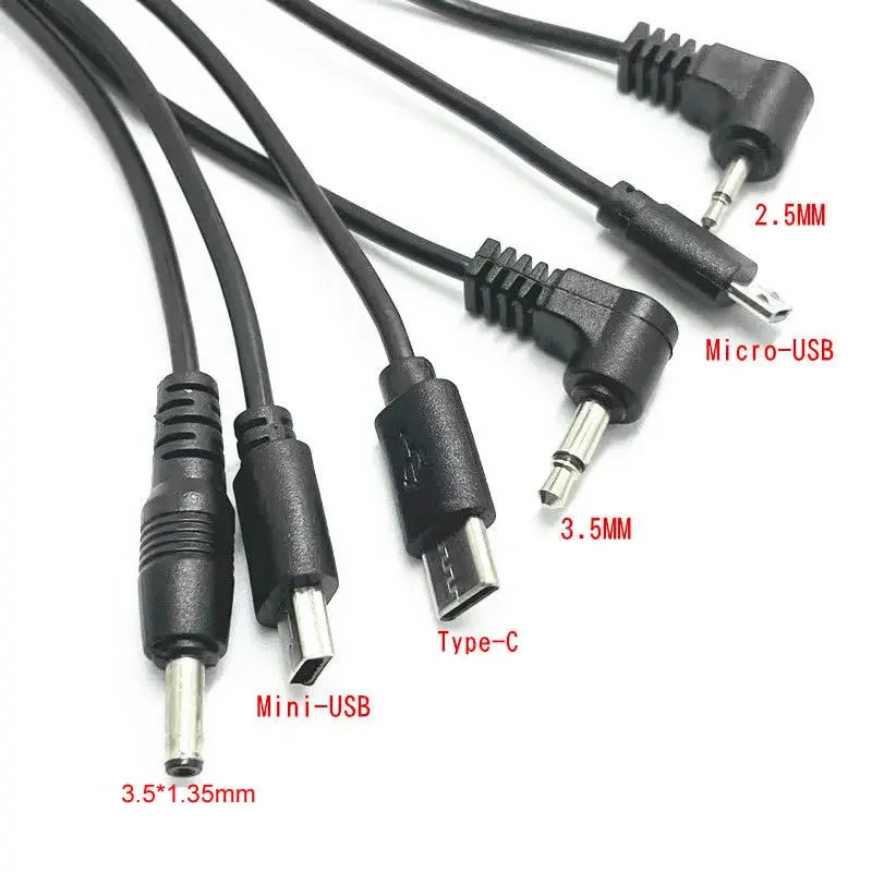 다중 충전 케이블 USB A C - Type-C/마이크로 USB/미니 USB 코드 USB - Aux DC 2.5mm/DC 3.5mm 모노 오디오 플러그 충전기 코드