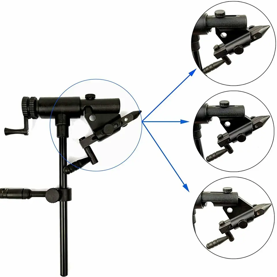 Étau De Montage De Mouches Rotatif BTi – Bleu Renforcé – Rotation 360° Mâchoires Acier Inox