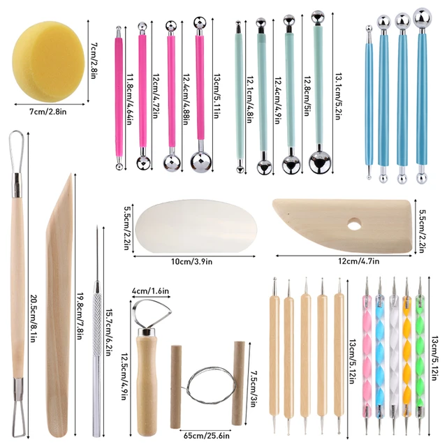 5pcs Indentation Pen Nail Art Embossing Tools,wooden Ball Stylus Dotting  Tool Set Pattern Sculpting Clay Sculpting Modeling Tool - Hand Tool Sets -  AliExpress