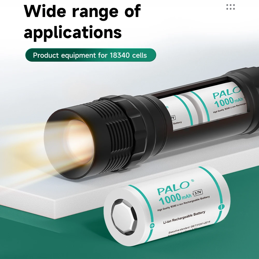 18350 battery 1000mAh 3.7V Rechargeable Li-ion flashlight battery 3.7V battery charger For 18350 16350 18650 14500 21700 battery — view 3