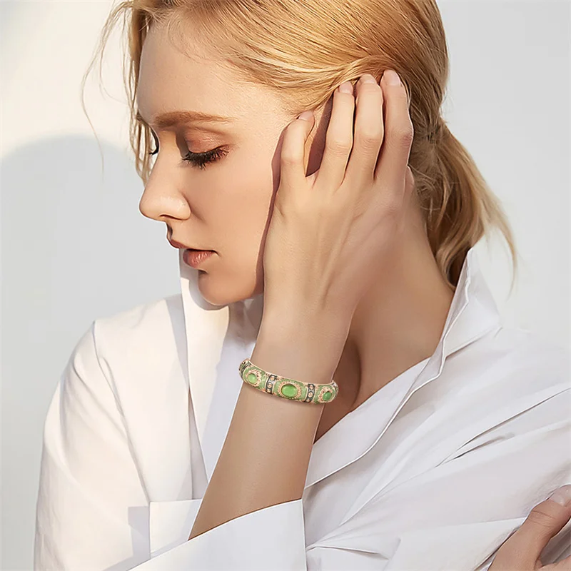 1/5 PCS Enamel Bracelet For Women Bangle On Hand Cloisonne Women's Hand Bracelets India African Jewelry Bohemian Designer Gifts 6