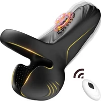 Männliches Hodenmassagegerät, Vibrator, Penisring, Hodensack, Perineumstimulator, Fernbedienung, Sexspielzeug für Männer, vibrierender Cockring 2