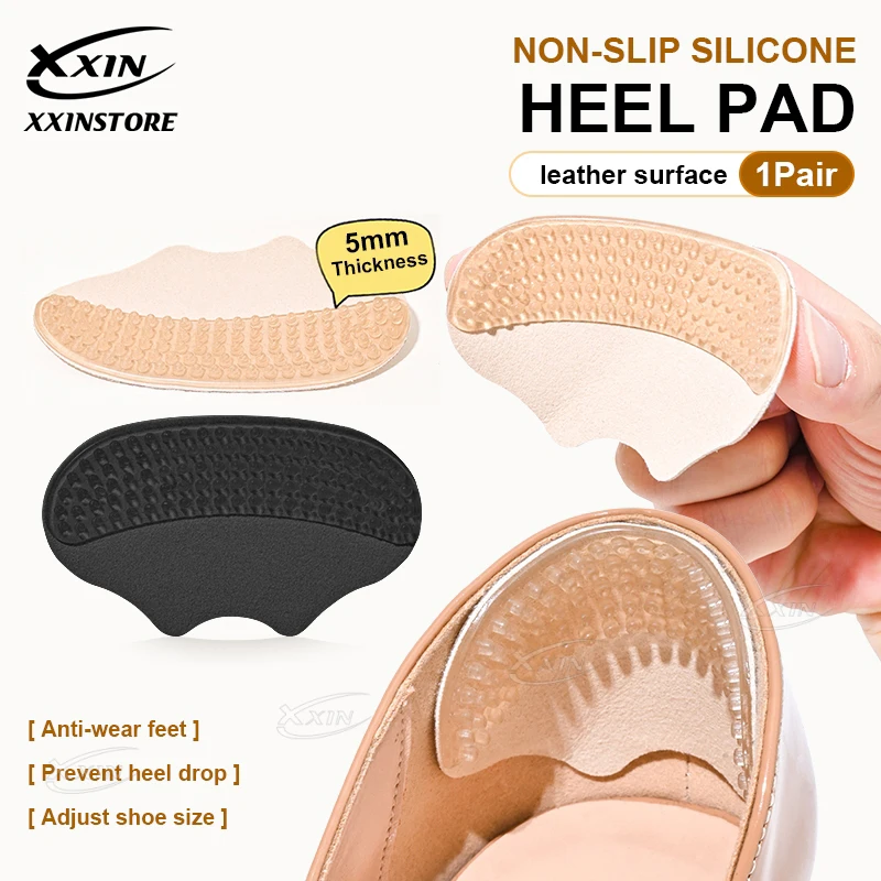 Shoe Insoles Heel Cushion Insole Heel Patch Insole Heel Insoles Heel Protector Pads Heel Protector Silicone Heel Pad Anti-friction High Heels Insoles Non-slip Women Shoe Pad