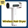 High Speed 100000RPM New Super Portable Wireless USB Charging Hair Dryer Power Wireless Cold/Hot Air Negative Ions 2600mAh 1