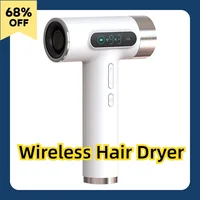 High Speed 100000RPM New Super Portable Wireless USB Charging Hair Dryer Power Wireless Cold/Hot Air Negative Ions 2600mAh 1