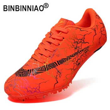 Men Women Boys Track Field Sport Shoes Spikes Athlete Running Tracking Sneakers chuteira campo profissional spiked shoes 1