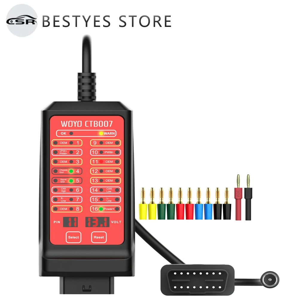 

CAN Tester 16 Pin Break Out Box WOYO CTB007 Detection CAN Bus Circuit Tester Vehicle Diagnosis On-Board Diagnostics Tester