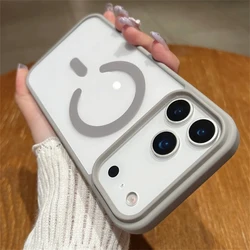 Magnetic Clear Protective Cover with Enhanced Wireless Charging Compatibility - iPhone 12 Mini (Grey)