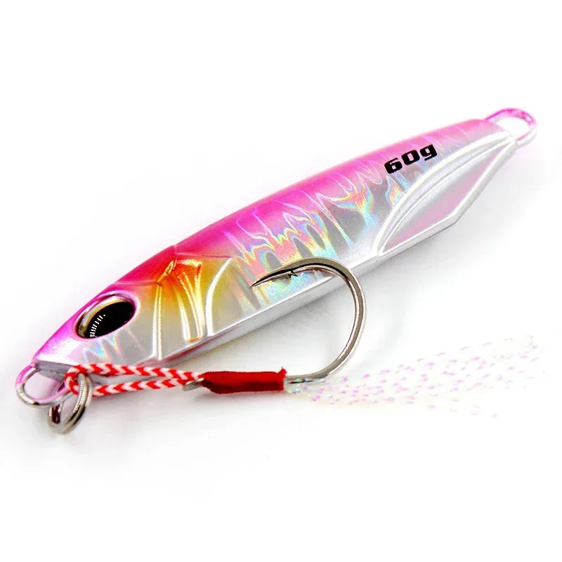 20/30/40Pcs Jigging Fishing Cast Jigs Assist Hook Barbed Single Jig Hooks Thread Feather Pesca High Carbon Steel Fishing Lure