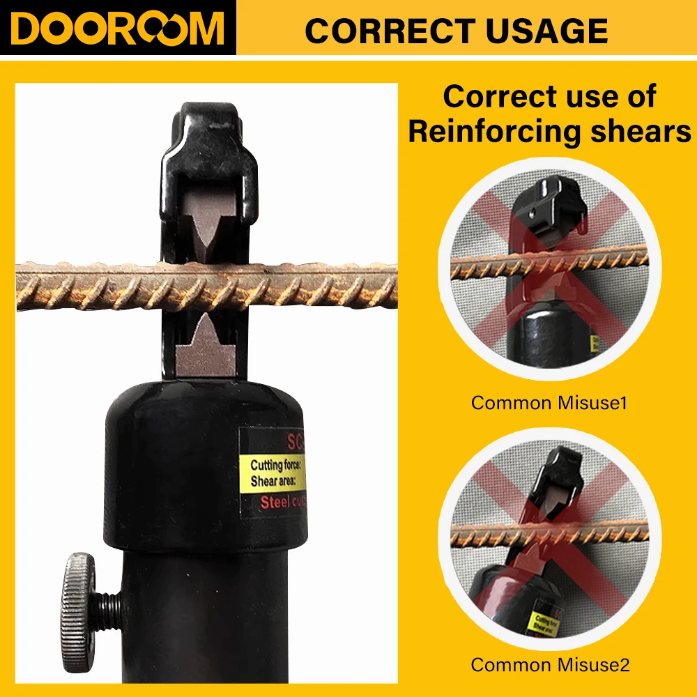 DOOROOM 14T Hydraulic Rebar Cutter Cutting Tool Split Pliers Manual Hydraulic Shear SC-16/SC-22/SC-25 Rebar Cutter Rebar Shear 5