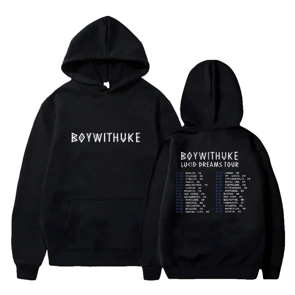 

Пуловер BoyWithUke с логотипом, худи, светящиеся мечты, Tour Merch, модная повседневная Уличная одежда унисекс с капюшоном