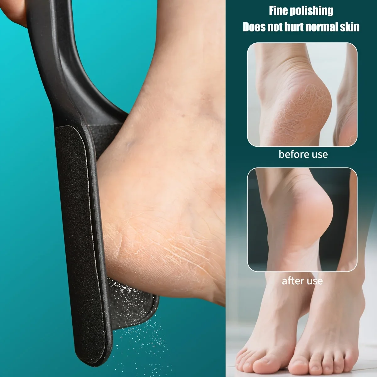 1pc Curved Pedicure File, Dead Skin Removal Tool, Foot Scraper, Home Use Plastic Pedicure File - Foot Grinding Pedicure