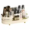 Rotating Clear Makeup Organizer with Lid,Large Capacity Cosmetic Display Case,Bathroom Countertop or Dresser 6